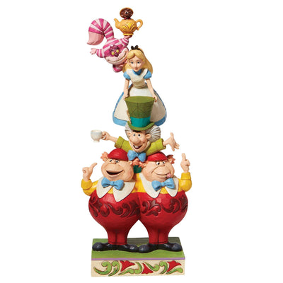 We're All Mad Here - Stacked Alice in Wonderland Figurine- Disney Traditions by Jim Shore - Jim Shore Designs UK
