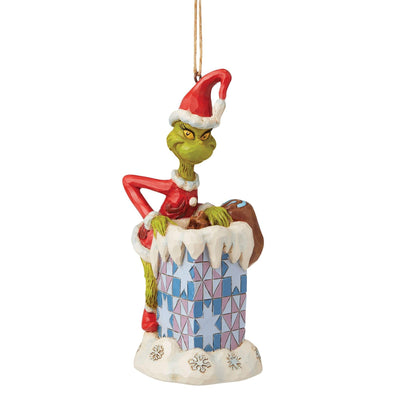 Grinch Climbing in Chimney Hanging Ornament - The Grinch by Jim Shore - Jim Shore Designs UK