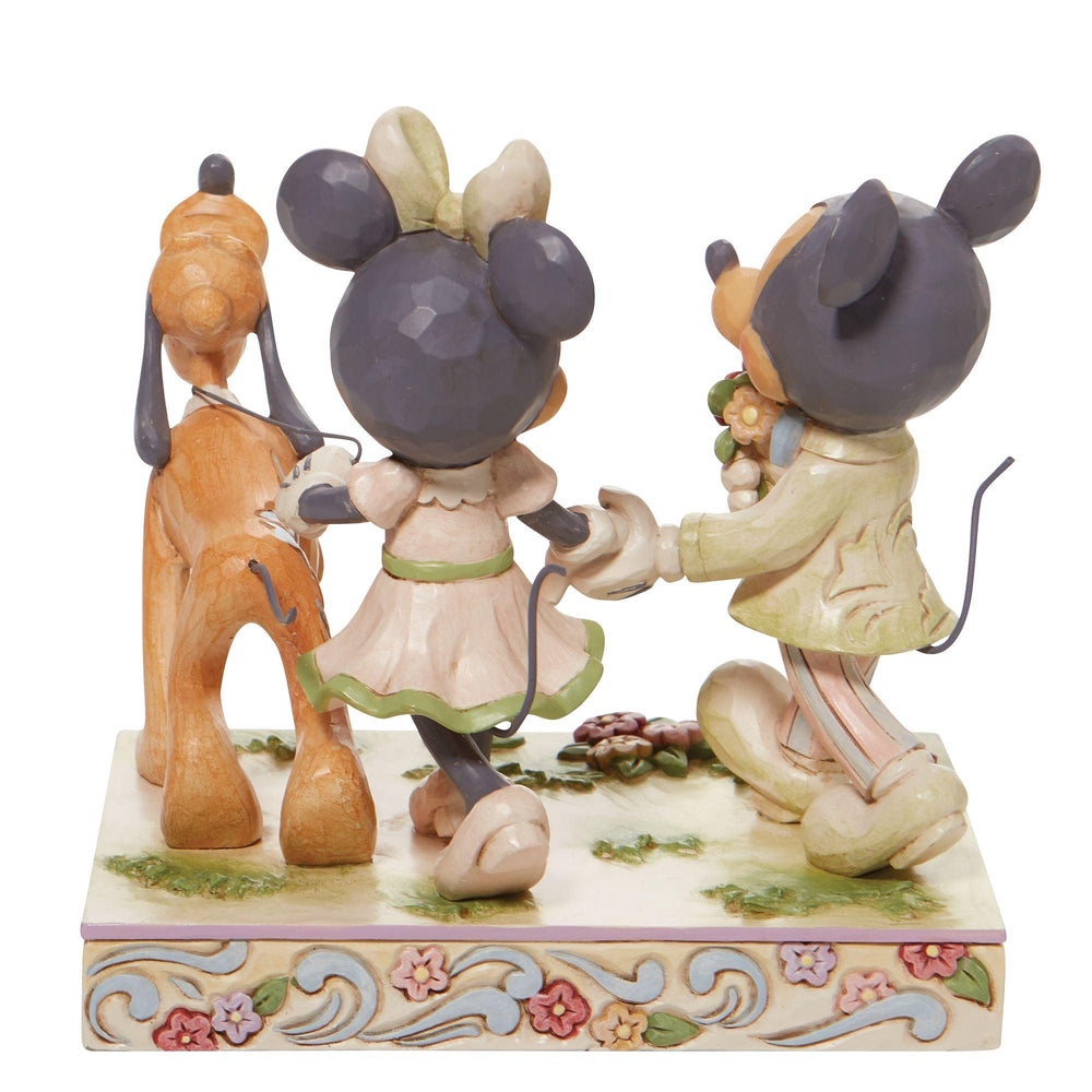 Spring Mickey, Minnie and Pluto Figurine - Disney Traditions by Jim Shore - Jim Shore Designs UK