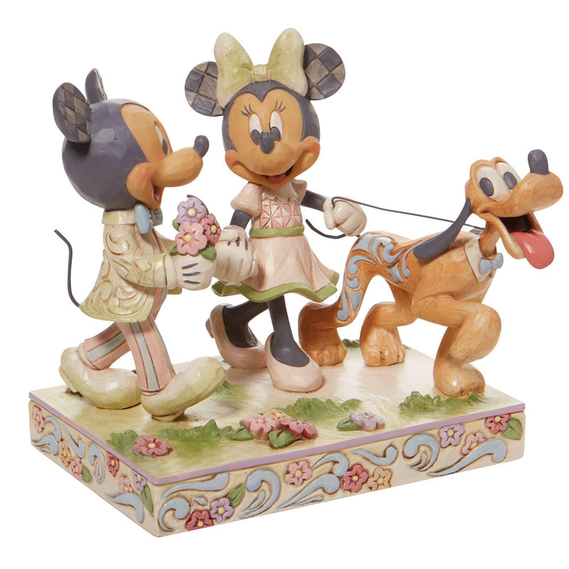 Spring Mickey, Minnie and Pluto Figurine - Disney Traditions by Jim Shore - Jim Shore Designs UK