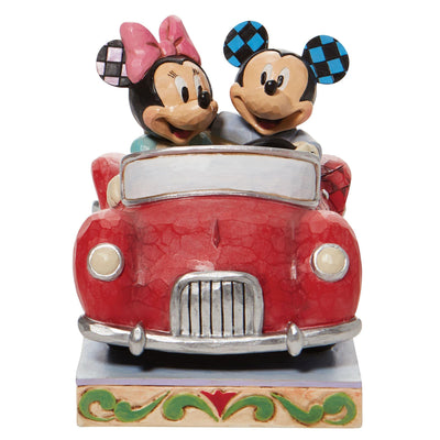 Mickey and Minnie Mouse in Car Figurine - Disney Traditions by Jim Shore - Jim Shore Designs UK