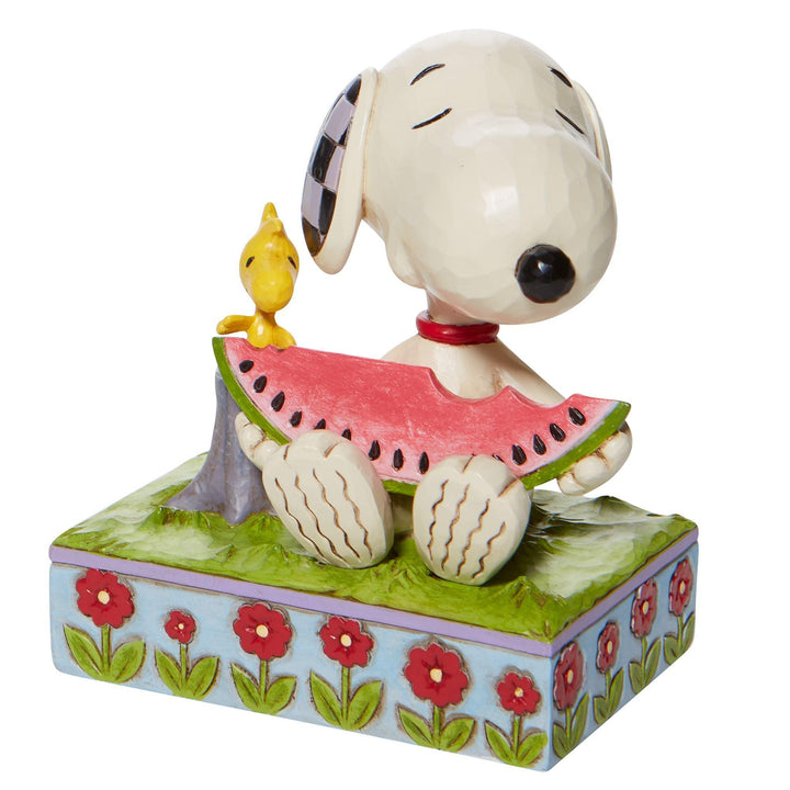 A Summer Snack (Snoopy and Woodstock eating Watermelon Figurine)- Peanuts by Jim Shore - Jim Shore Designs UK