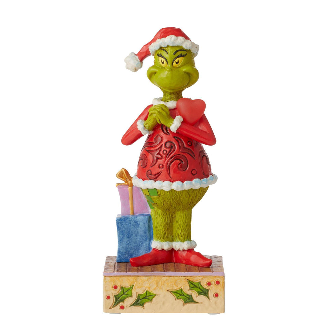 Happy Grinch with Blinking Heart Figurine - Jim Shore Designs UK