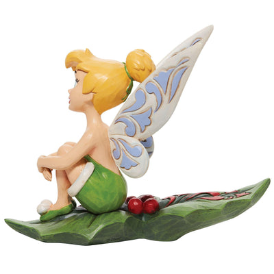 Happy Holly-days (Tinker Bell Sitting on Holly - Disney Traditions by Jim Shore - Jim Shore Designs UK