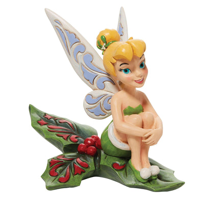 Happy Holly-days (Tinker Bell Sitting on Holly - Disney Traditions by Jim Shore - Jim Shore Designs UK