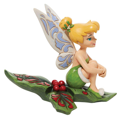 Happy Holly-days (Tinker Bell Sitting on Holly - Disney Traditions by Jim Shore - Jim Shore Designs UK