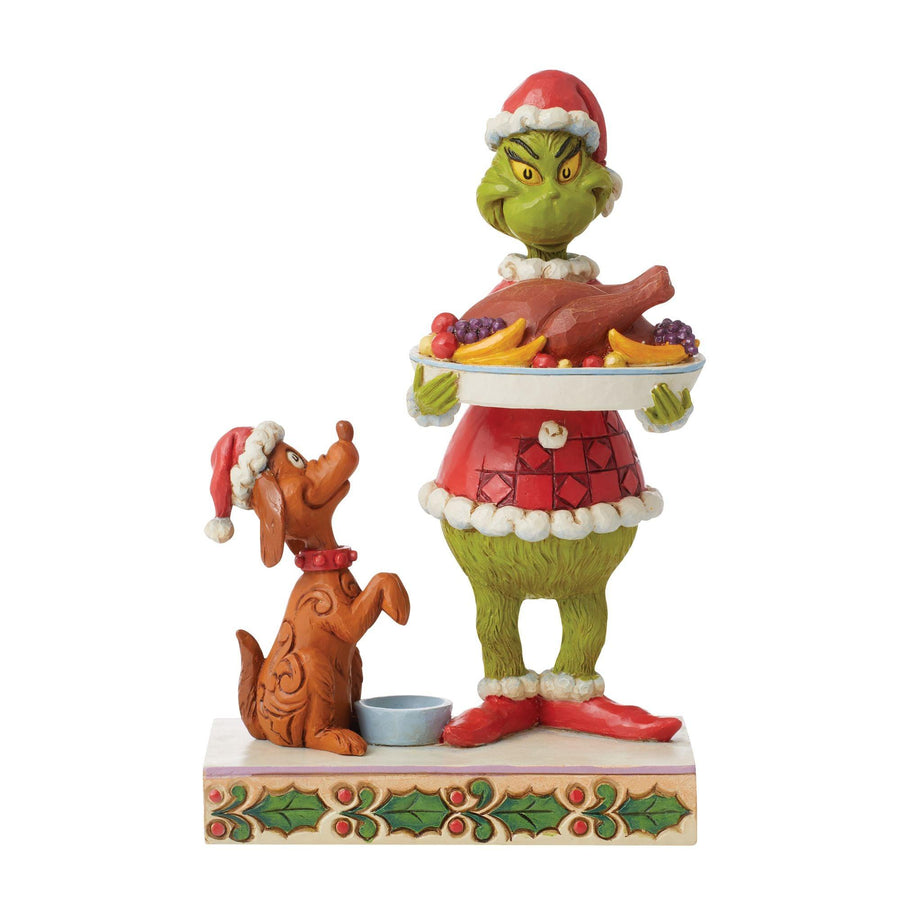 Grinch with Christmas Dinner Figurine - The Grinch by Jim Shore - Jim Shore Designs UK