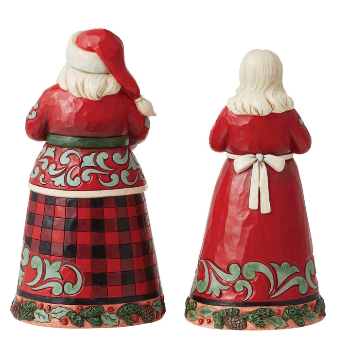 Highland Glen Mr & Mrs Claus Figurine - Heartwood Creek by Jim Shore - Jim Shore Designs UK