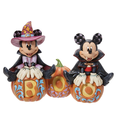 Cutest Pumpkins in the Patch (Glow in the dark Mickey and Minnie Mouse HalloweenFigurine) - Disney Traditions by Jim Shore - Jim Shore Designs UK