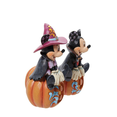 Cutest Pumpkins in the Patch (Glow in the dark Mickey and Minnie Mouse HalloweenFigurine) - Disney Traditions by Jim Shore - Jim Shore Designs UK