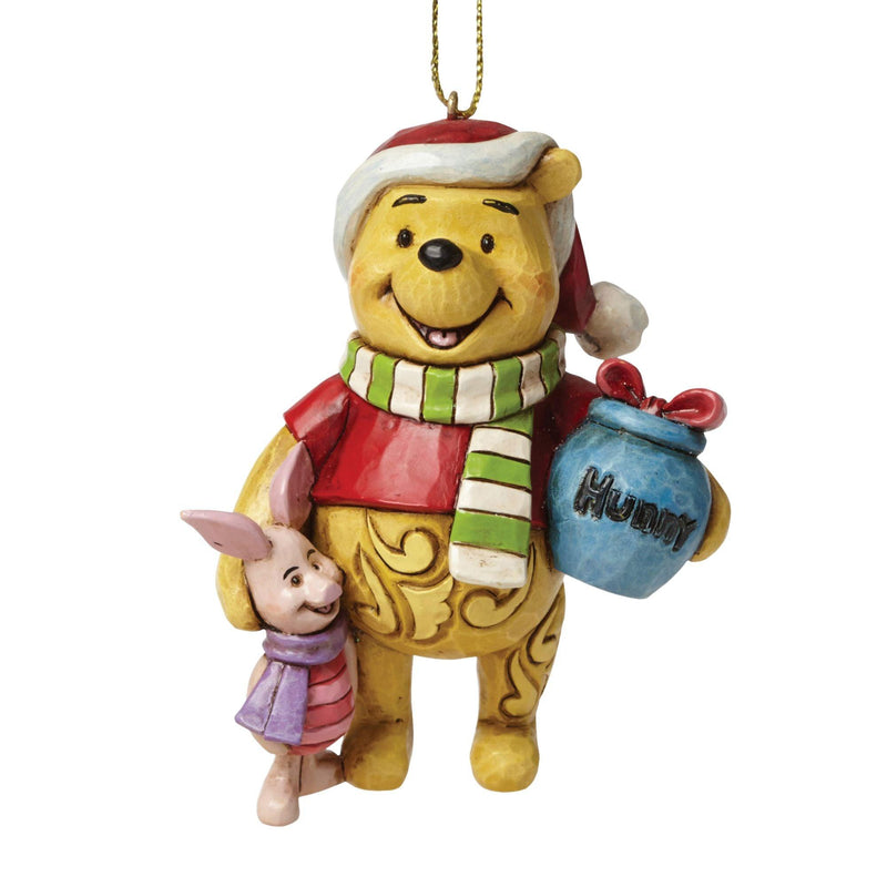 Winnie the Pooh and Piglet Hanging Ornament - Disney Traditions by Jim Shore - Jim Shore Designs UK
